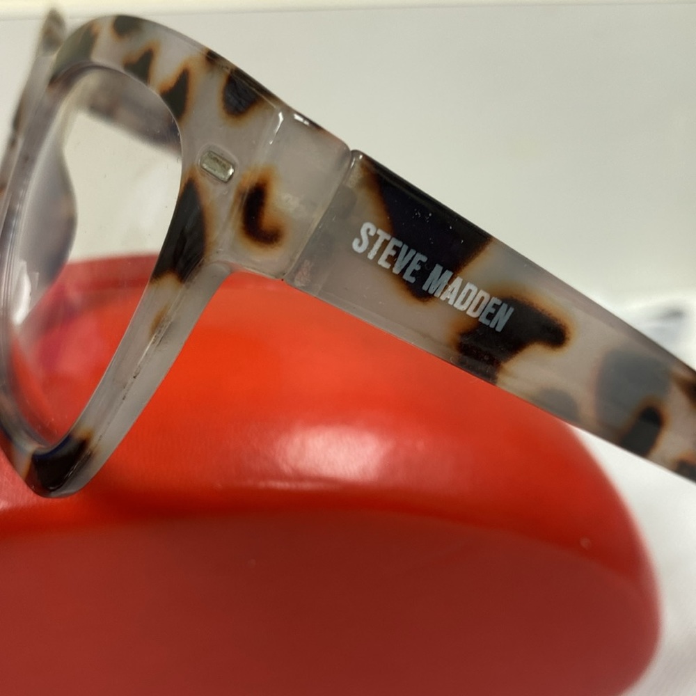 Steve Madden Blue Light Block Oversized Animal Print Glasses NeverUsed - Picture 6 of 15